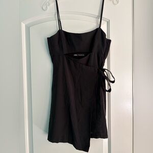 Zara Black Camisole Wrap Top